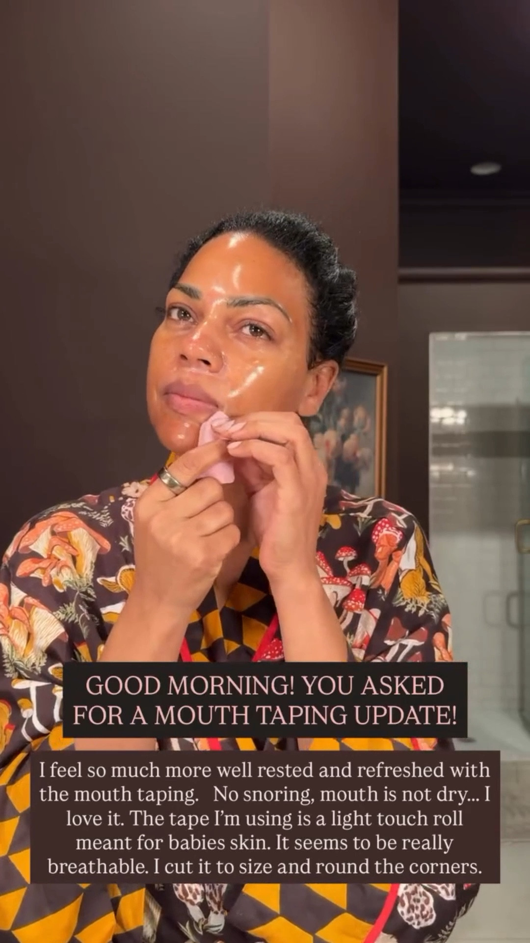 Mouth taping update! My sleep has been deeper, Rob tells me I haven’t been snoring, I also wake up feeling a lot more refreshed in the morning. This roll is the only mouth tape I’ve ever used. It’s light touch so it’s gentle on my skin! 


#LTKmorningroutine #LTKgrwm #LTKselfcare