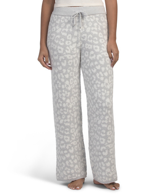 Animal Pattern Wide Leg Pajama Pants And Solid Socks Set | TJ Maxx
