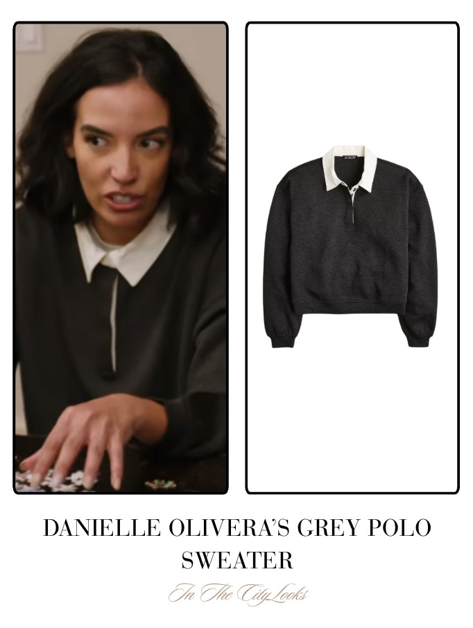 Danielle Olivera's Grey Polo Sweater 

 