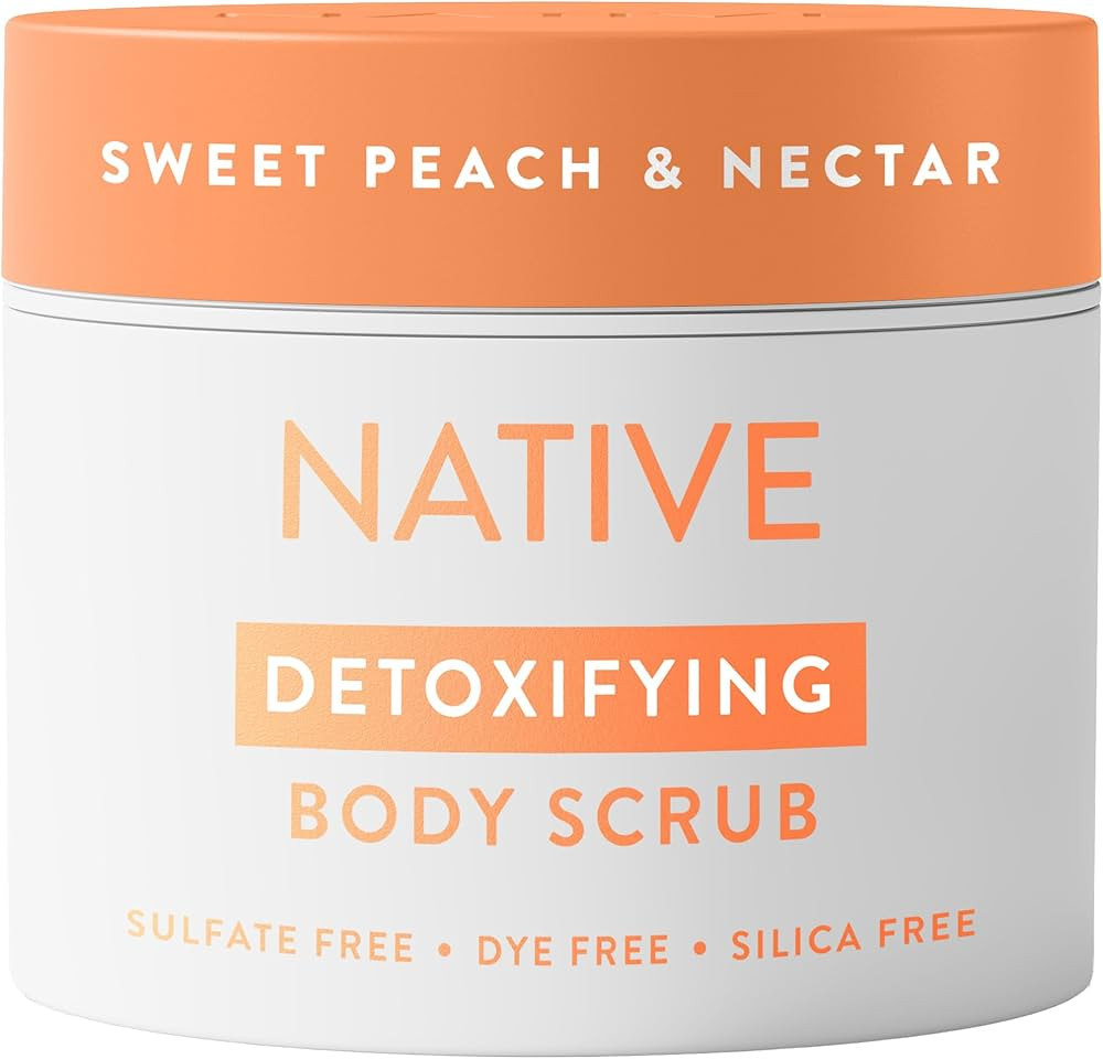 Native Body Scrub, Sweet Peach & Nectar, Exfoliating and Detoxifying for Soft Skin, Sulfate Free,... | Amazon (US)
