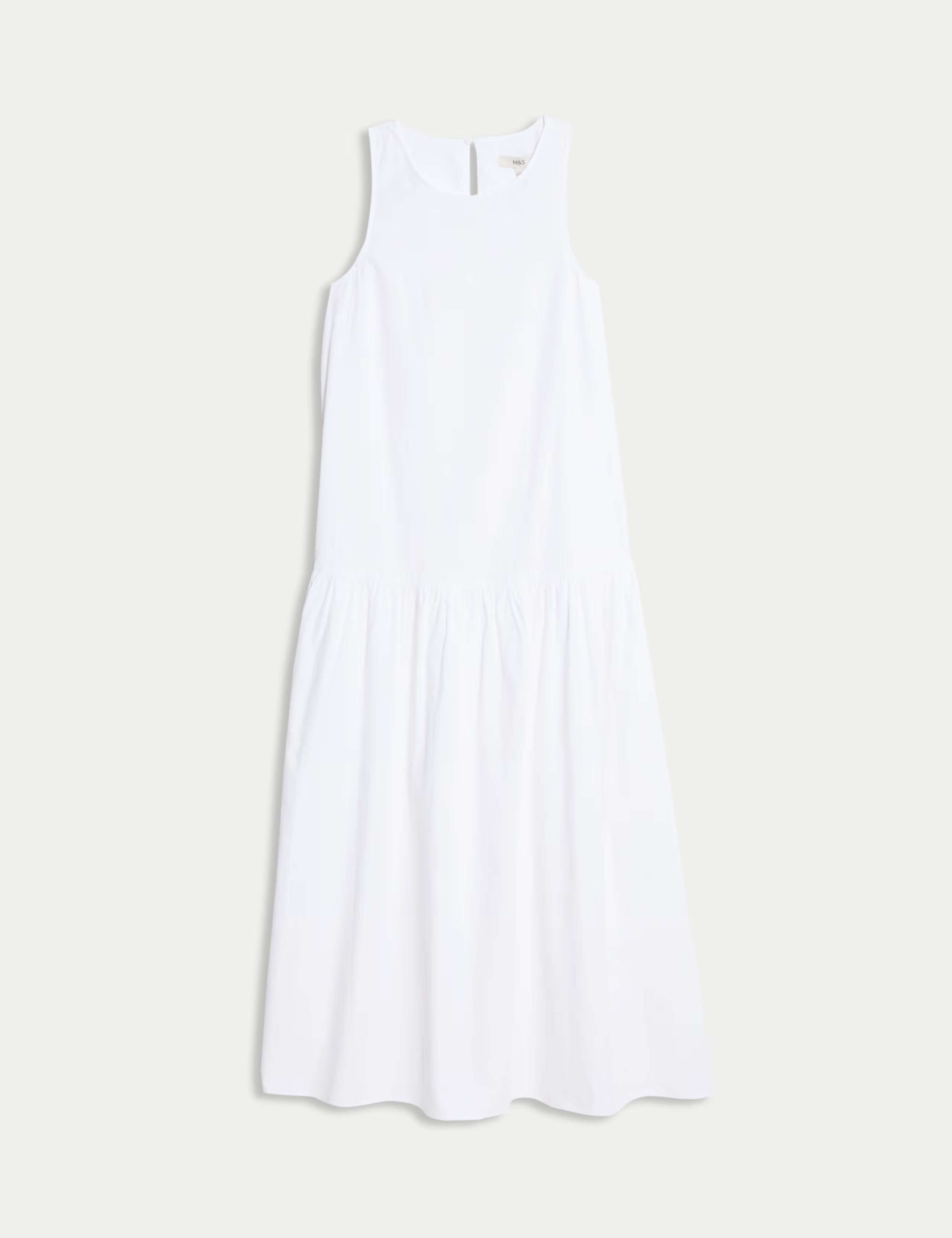 Pure Cotton Midaxi Drop Waist Tiered Dress | Marks & Spencer (UK)