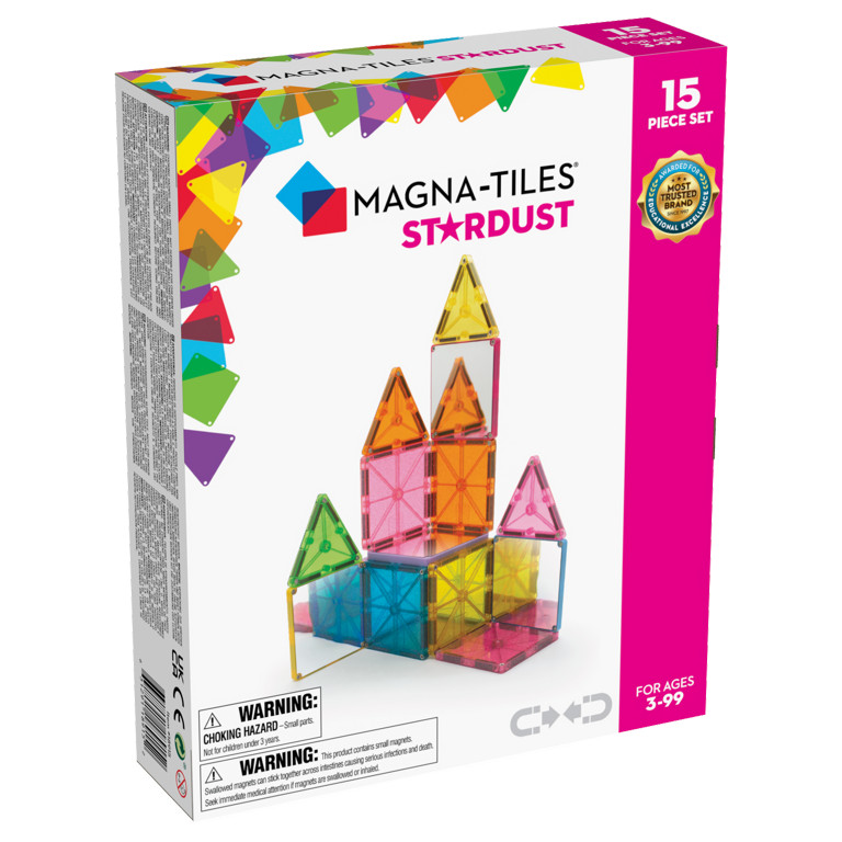 MAGNA-TILES Stardust 15-Piece Magnetic Construction Set, The ORIGINAL Magnetic Building Brand | Walmart (US)