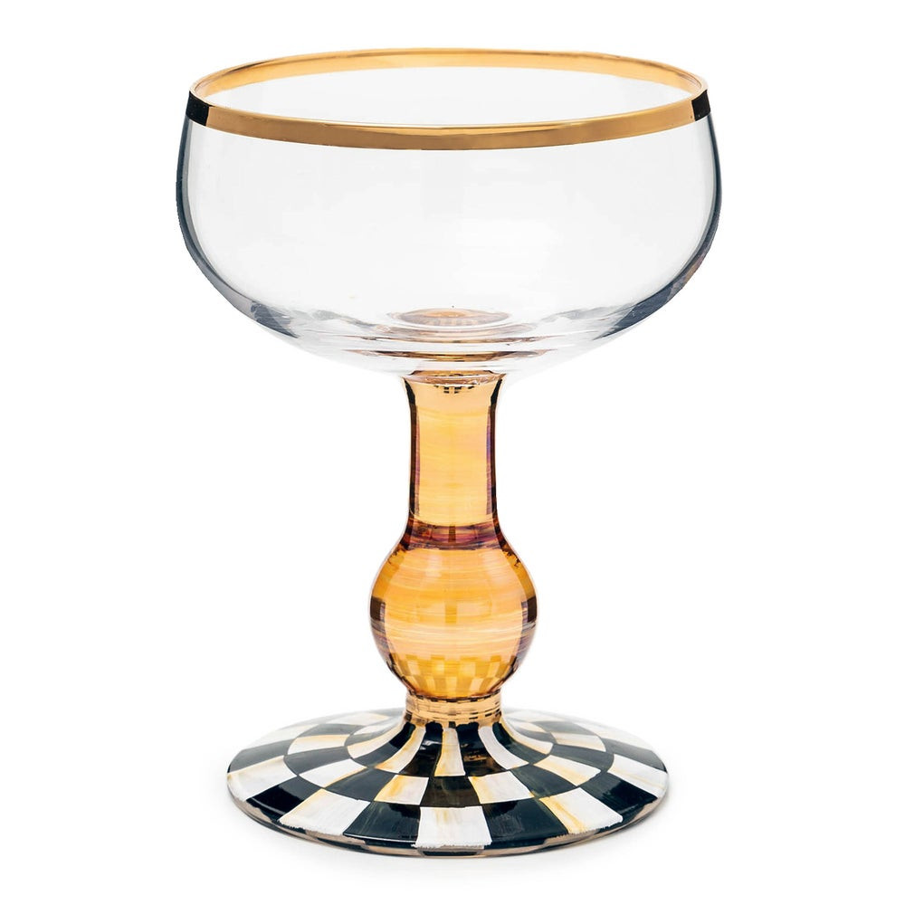 Courtly Check Coupe Glass | MacKenzie-Childs