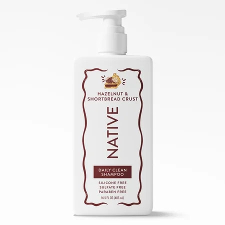 Native Daily Clean Shampoo, Hazelnut & Shortbread Crust, Silicone and Sulfate Free, 16.5 fl oz | Walmart (US)