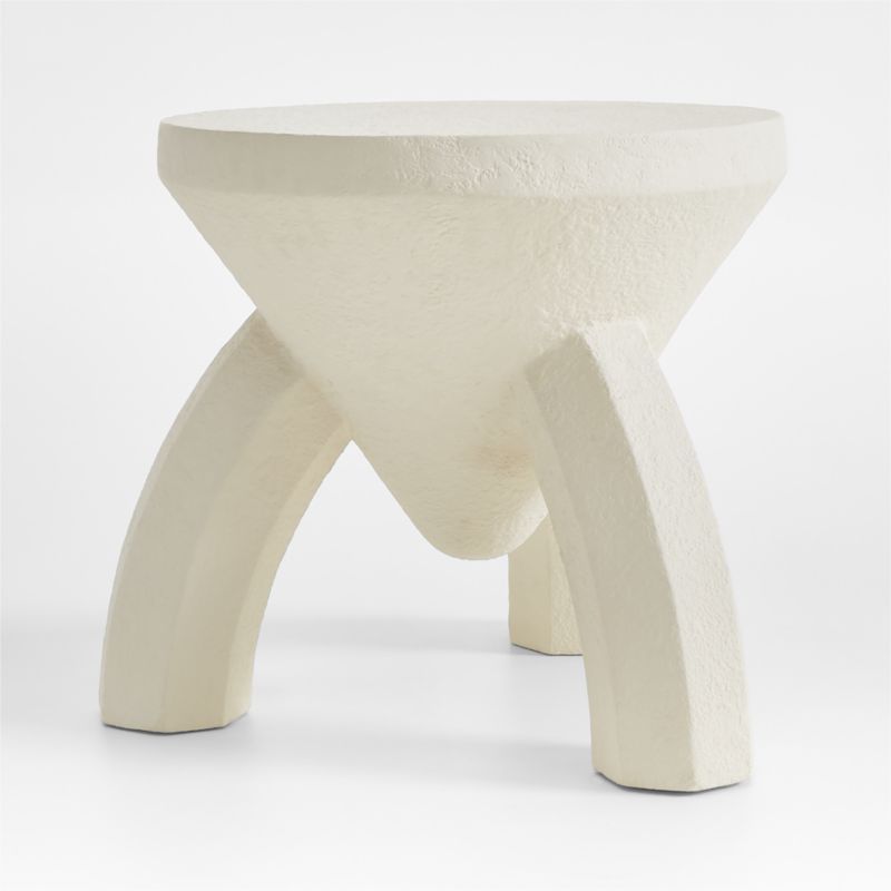 La Strana Concrete Tripod Side Table by Athena Calderone | Crate & Barrel | Crate & Barrel