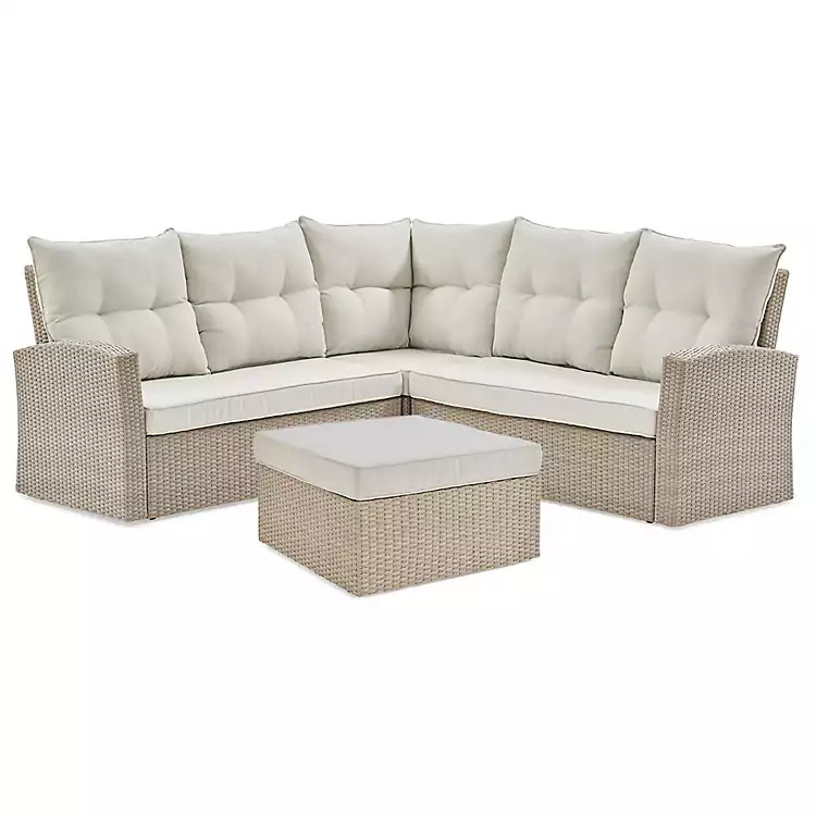 Desert Beige 2-pc. Outdoor Loveseat Set | Kirkland's Home