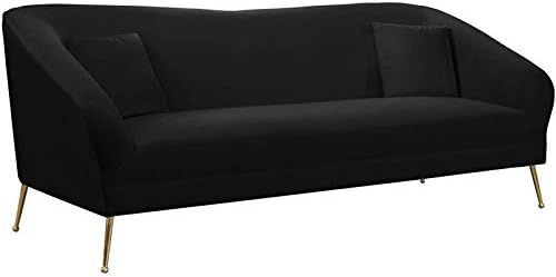 Meridian Furniture Hermosa Collection Modern | Contemporary Velvet Upholstered Sofa with Curved A... | Amazon (US)