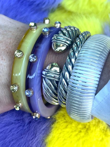 Canvas Style & David Yurman bracelet stack - Use code Airica-20 to save on Canvas Style pieces

women’s accessories | jewelry | purple | yellow 

#LTKstyletip #LTKfindsunder100 #LTKGiftGuide