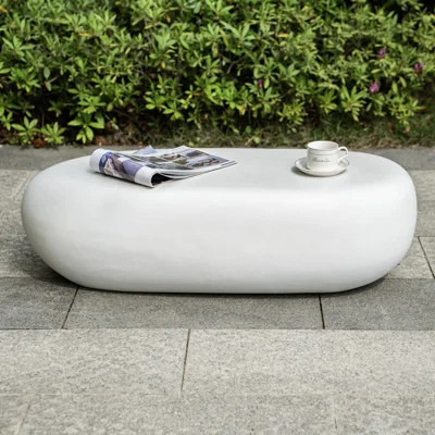 40" Pebble-shaped Outdoor Coffee Table | Wayfair North America