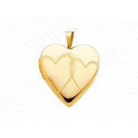14K Gold Heart Locket Real Yellow Etched Pendant Necklace Jewelry Valentine's Day Gift | Etsy (US)