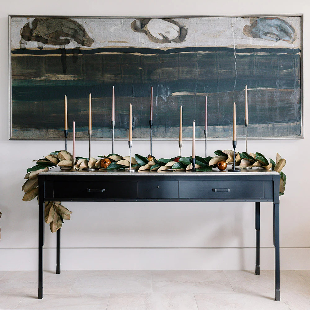 9' Faux Green Magnolia Leaf Garland | CG Hunter