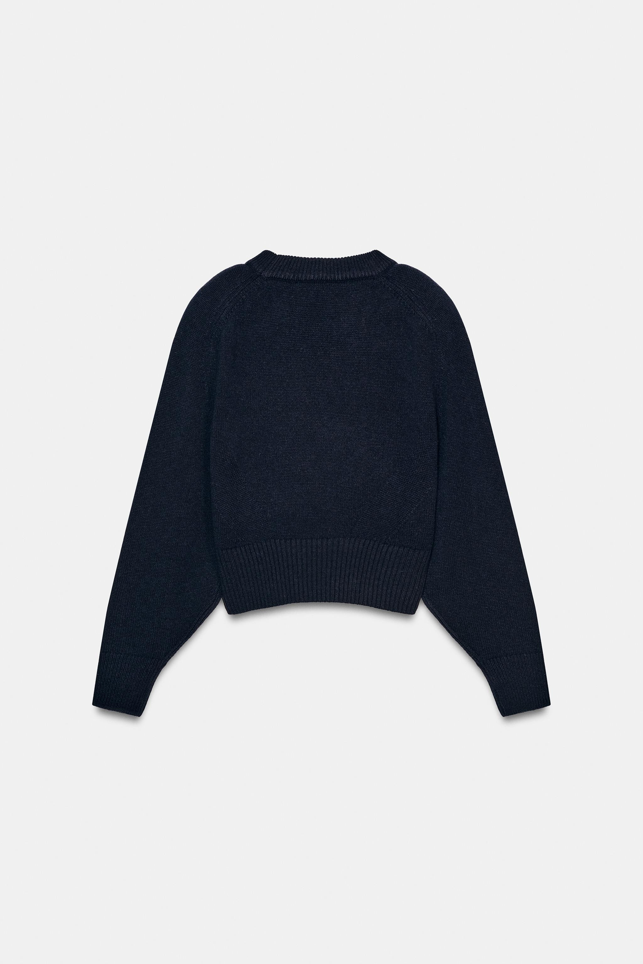 100% WOOL JUMPER WITH SHOULDER PADS | Zara UK