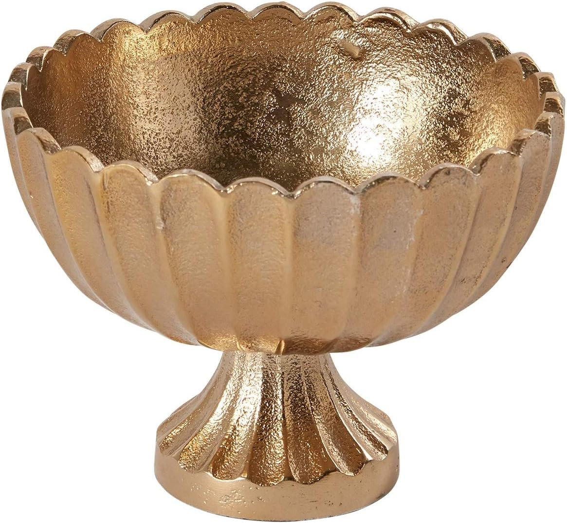 Accent Decor Scallop Compote for Plant and Flowers | Modern Bowl Decor for Home or Office l Indoor and Outdoor Vase for Any Event Decorations (5.75x 4.5) (73350) | Amazon (US)