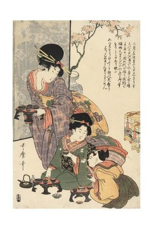 Girl's Festival (Hinamatsuri) Giclee Print by Kitagawa Utamaro | Art.com | Art.com