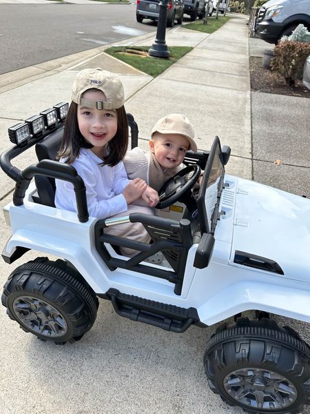 Harper’s hat is polo Ralph Lauren and Cam is wearing an old one from H&M. This truck has been good to us. One seater but can fit 2 small kids. Fast enough to grow with toddler. 



#LTKkids #LTKfamily