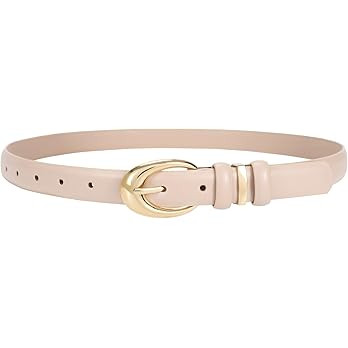TRIWORKS Women Leather Belt for Jeans Pants Fashion Ladies Skinny Faux Leather Dress belt with Go... | Amazon (US)