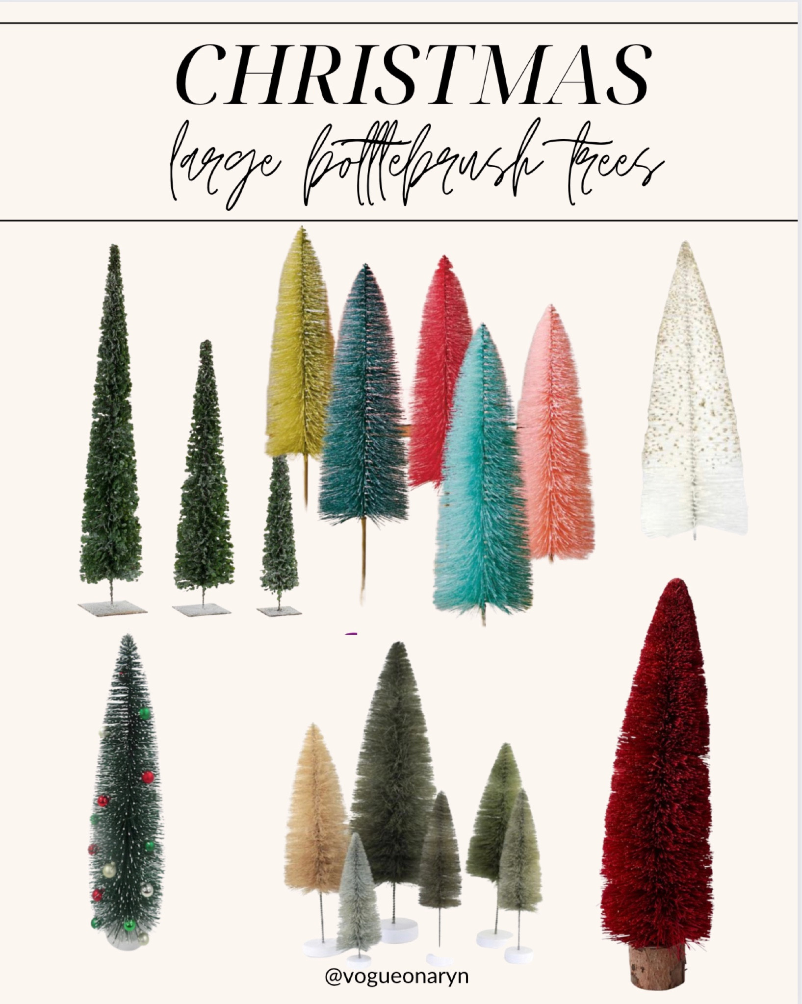 Large bottlebrush Christmas trees, Christmas decor 

#LTKhome #LTKSeasonal #LTKHoliday