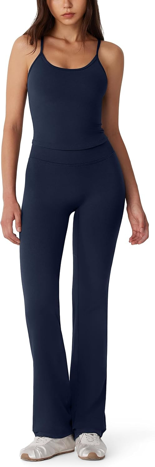 MOOSLOVER Women 2 Piece Workout Sets Racerback Tank Tops Pilates Outfits | Amazon (US)