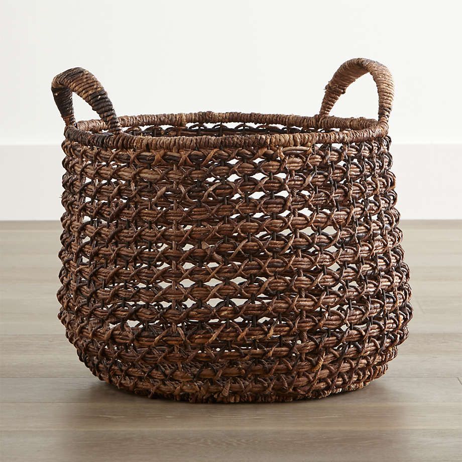 Zuzu Round Handwoven Basket + Reviews | Crate and Barrel | Crate & Barrel