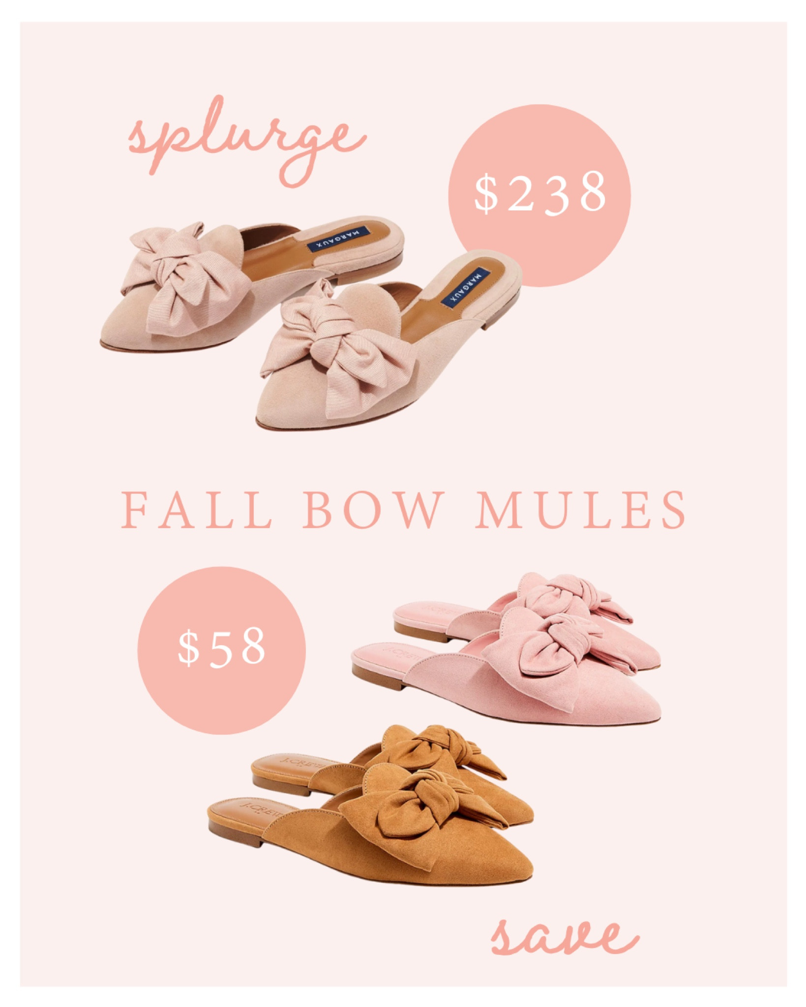 Splurge vs. Save fall bow mules!

#LTKsalealert #LTKshoecrush #LTKunder50