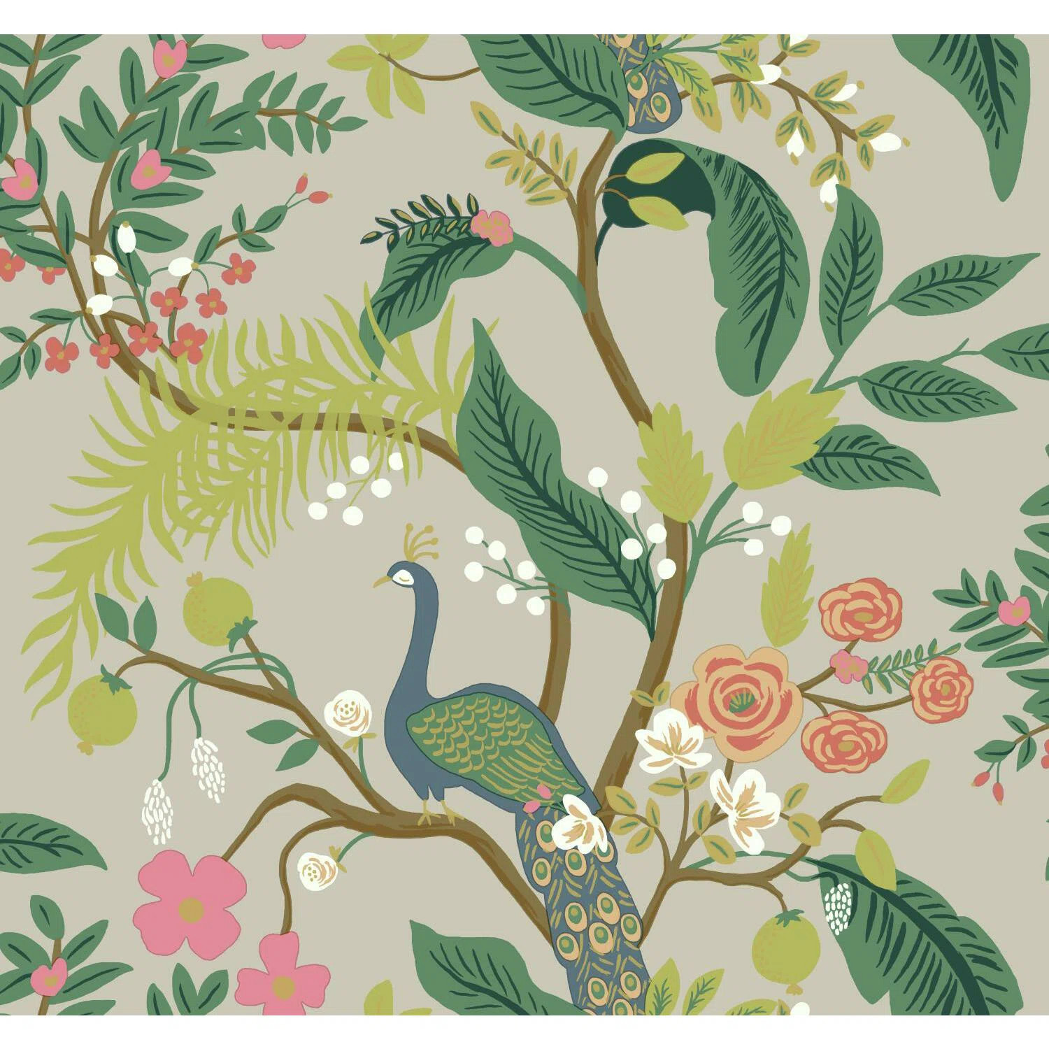 Peacock 27' x 27" Wallpaper Roll | Wayfair North America