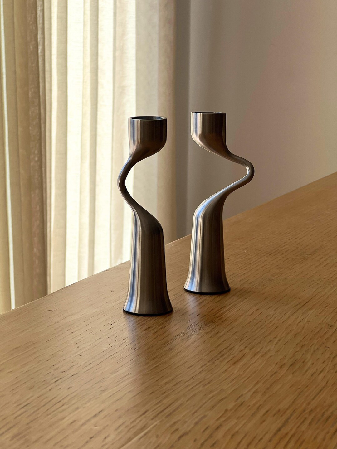 Vintage Menu Tango/Double stainless steel candlestick, Danish chrome decor, taper candlestick hol... | Etsy (US)