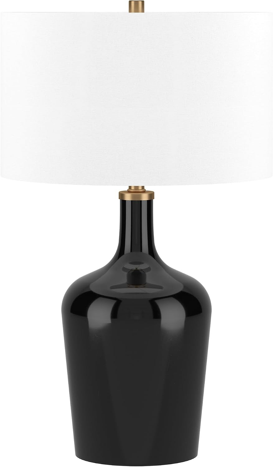 Henn&Hart 25" Transitional 1-Light Table Lamp, Ebony | Amazon (US)