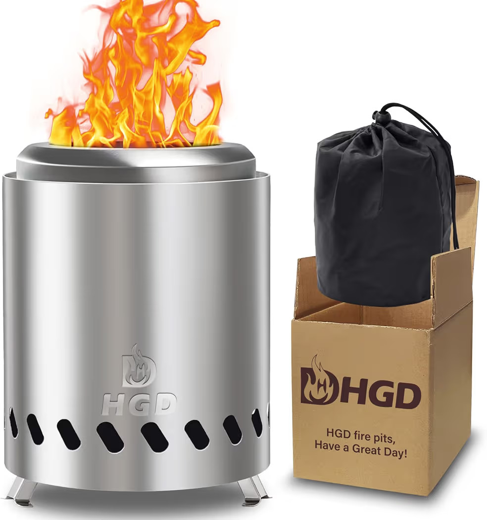 HGD Tabletop Fire Pit, Smokeless Firepit Outdoor, Mini Fire Pit for with Carry Bag for Camping Ba... | Amazon (US)