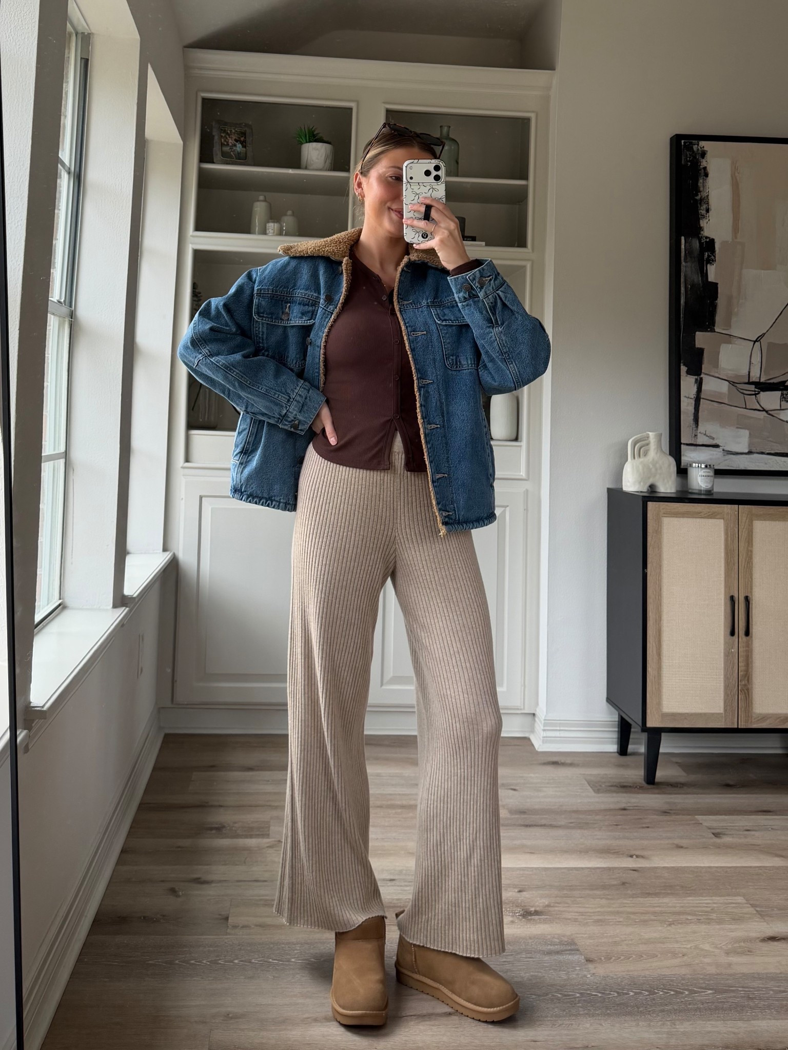 Cozy mom outfit - my fave nursing friendly long sleeve! Wearing a M in long sleeve and pants, S in coat. 

#LTKootd #LTKmomlife #LTKdayinmylife