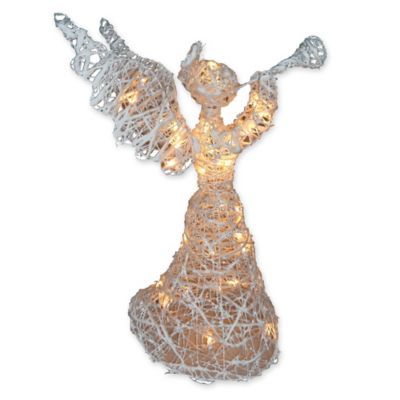 39-Inch Wire Angel Decoration with Clear Lights | Bed Bath & Beyond