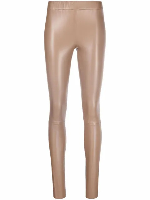 panelled leather leggings | Farfetch (UK)