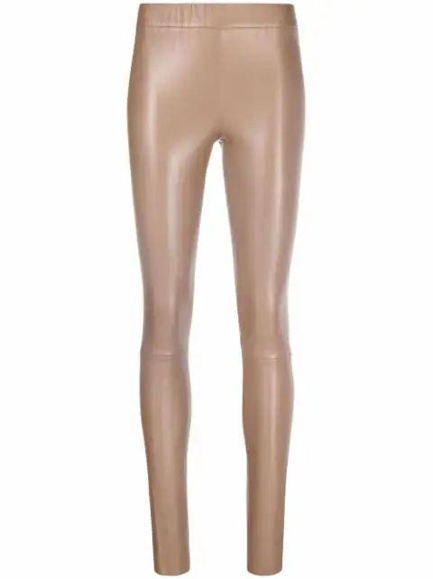 panelled leather leggings | Farfetch (UK)