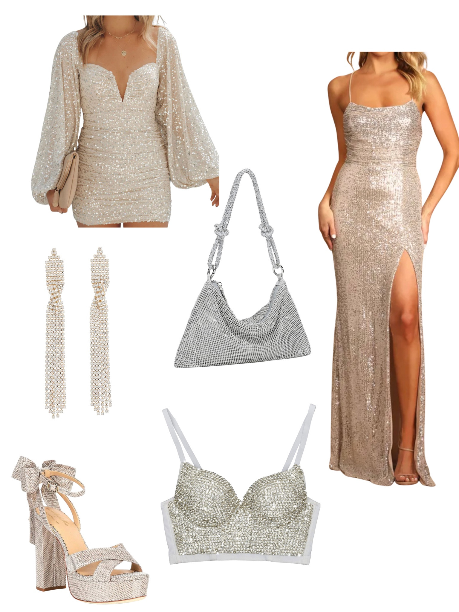 Sparkle top, sequin dress, maxi dress, wedding guest, rhinestone bustier top, amazon, lulus, Nicola Bathie, Dillard’s, amazon, clutch purse, express, drop earrings, NYE outfit, ootd, party dress

#LTKFind #LTKwedding #LTKunder100