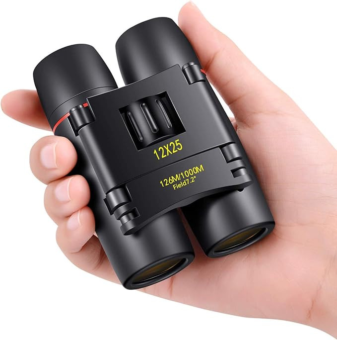 POLDR 12X25 Small Pocket Binoculars Compact Adults,Mini Kids Binoculars Boys for Bird Watching,Co... | Amazon (US)