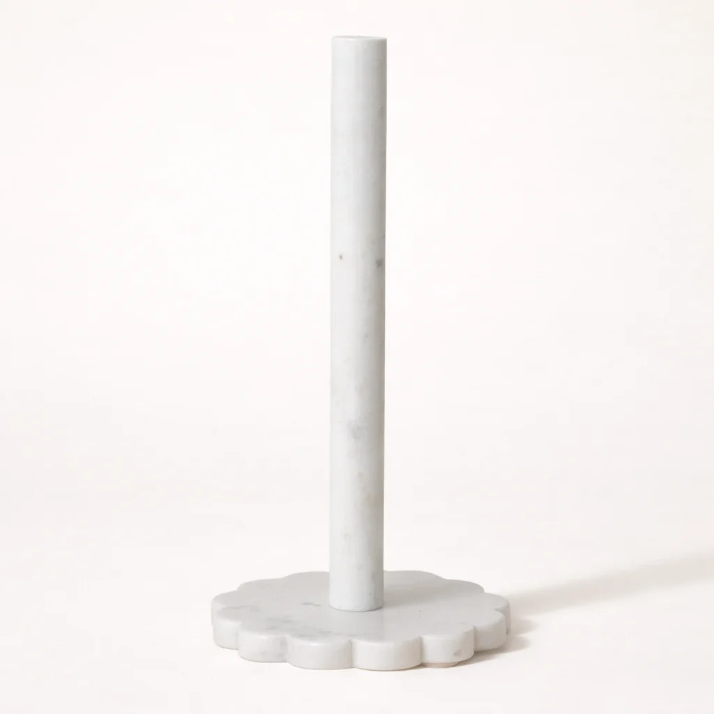 Marble Scalloped Paper Towel Holder | By Luxe B Co. | luxe bCO