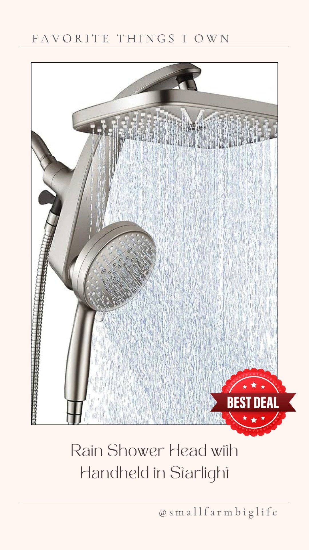This rain shower head has completely changed my shower experience and I cannot believe the price. It has a 12 inch rainfall head plus a handheld with 9 spray settings and a magnetic docking system that makes switching between the two so easy. It feels and operates like something you would find in a high end hotel and it is currently on a limited time deal on Amazon right now. Tap to shop before the price goes back up! 

 #LTKmorningroutine #LTKHome #LTKSaleAlert
