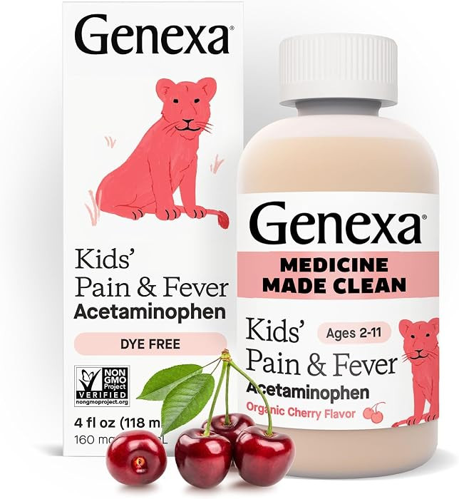 Genexa Children's Clean Acetaminophen | Pediatrician Preferred Ingredients | Pain & Fever Reducer... | Amazon (US)