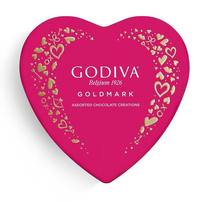Godiva Valentine's Goldmark Assorted Chocolate Heart Box Candy - 4oz | Target