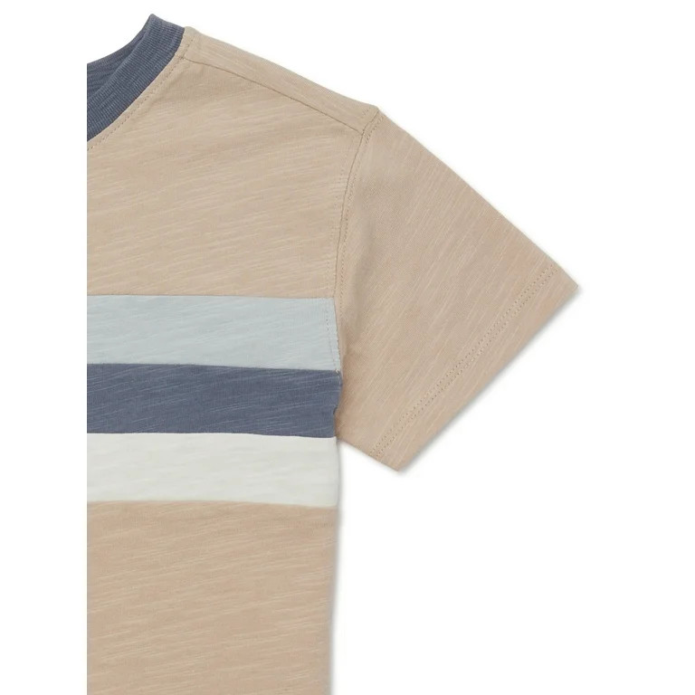 easy-peasy Toddler Short Sleeve Striped Ringer T-Shirt, Sizes 18M-5T | Walmart (US)