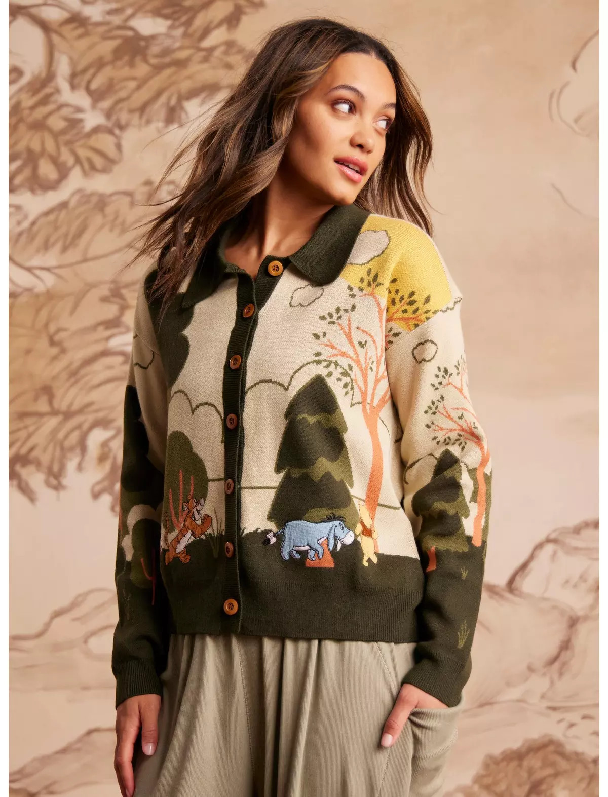 Disney Winnie the Pooh Hundred Acre Wood Characters Women's Cardigan - BoxLunch Exclusive | BoxLunch