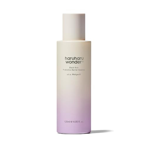 haruharu Wonder Black Rice Probiotics Barrier Essence, 4.05 fl.oz, Skin Flooding & Layering, Strengthens Skin Barrier, Moisturizes, Glowy Radiant Skin, Non-Comedogenic, Vegan Korean Skincare | Amazon (US)