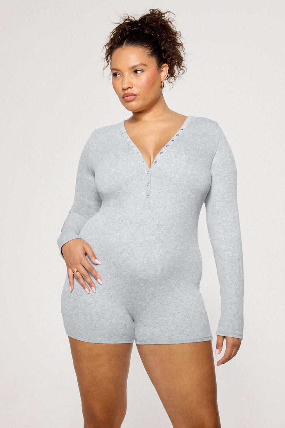 Soft Rib Henley Onesie | Fabletics