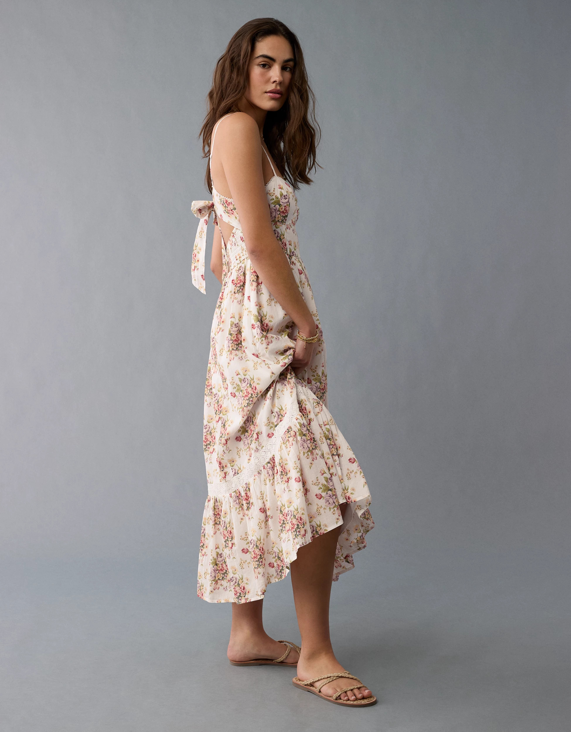 AE Catie Corset Midi Dress | American Eagle Outfitters (US & CA)