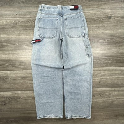Vintage Tommy Hilfiger Jeans Fits 32x31 Light Wash Carpenter Denim Baggy 90s | eBay CA