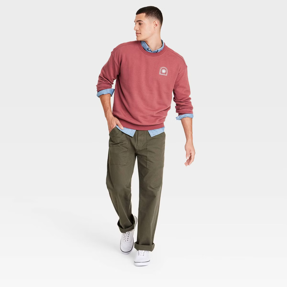 Men's French Terry Pullover Sweatshirt - Goodfellow & Co™ Red XXL | Target