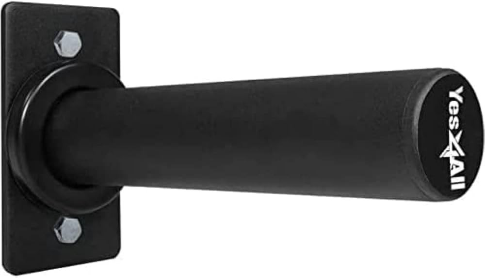 Yes4All Wall Mounted Weight Plate Holder - Fit 2inch Olympic Weight Plates, Protective Rubber Pad | Amazon (US)