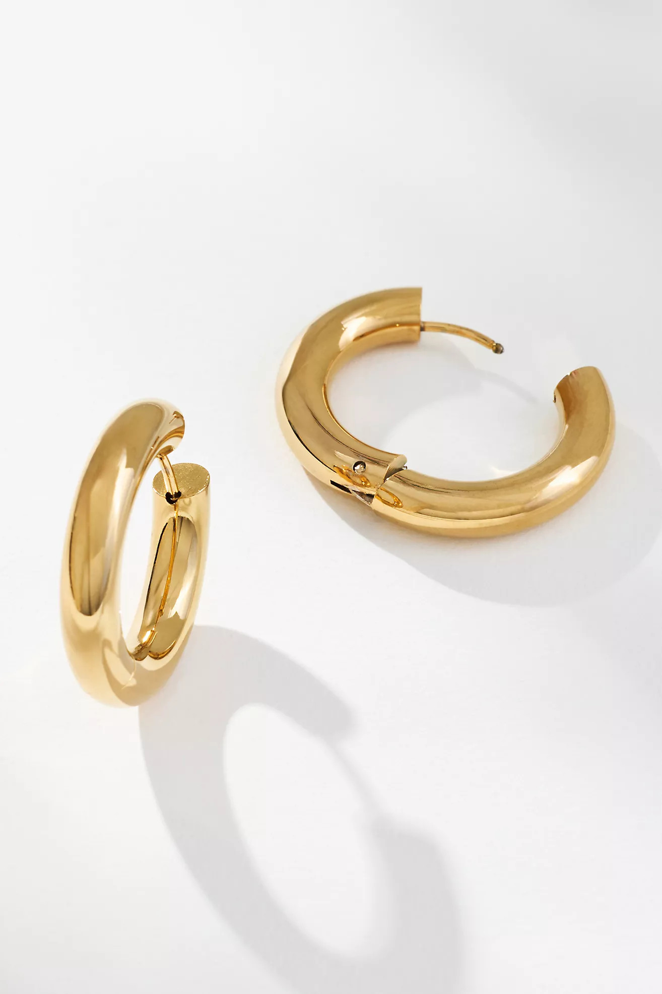 Puffy Hinged Huggie Hoop Earrings | Anthropologie (US)