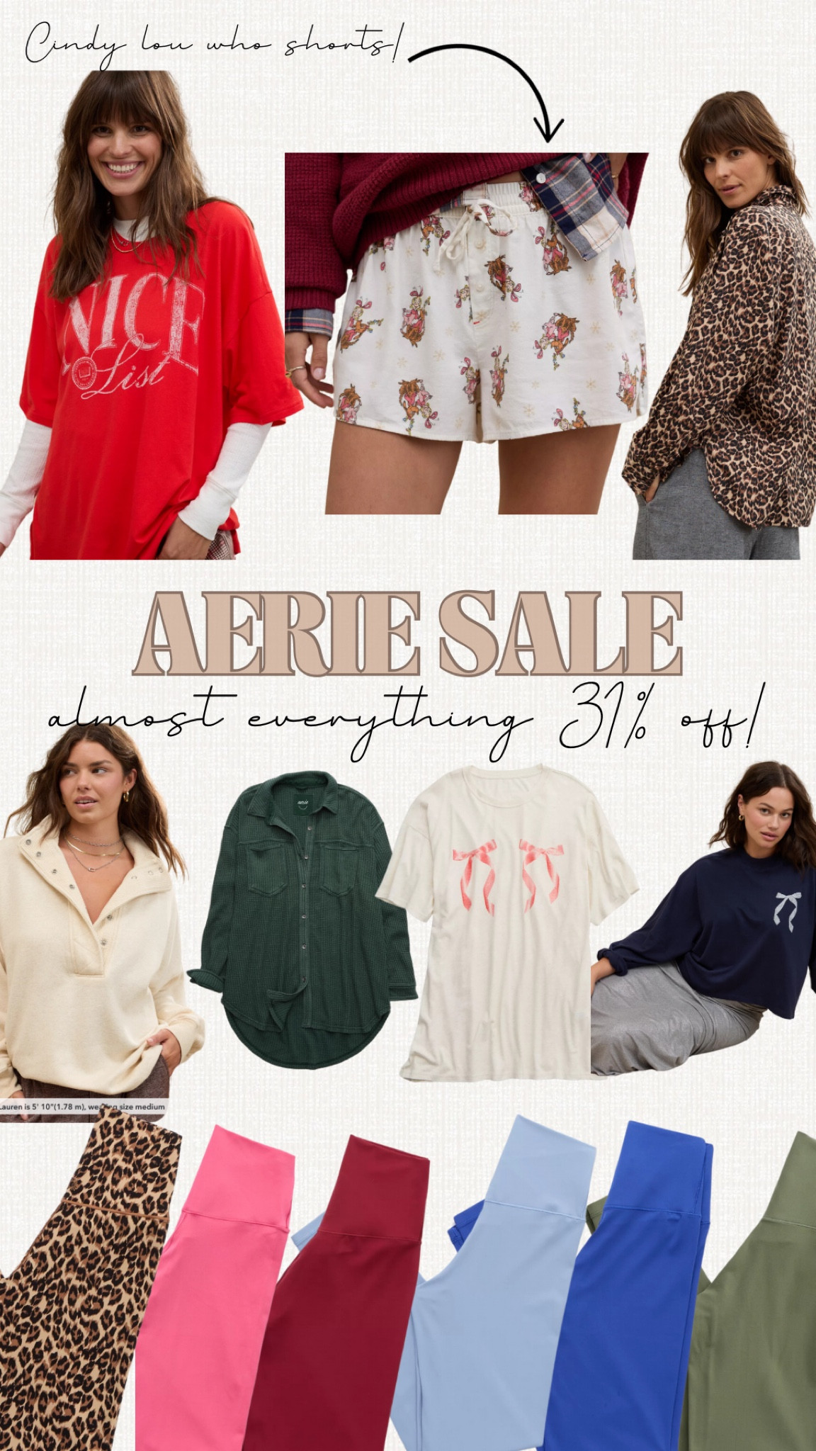 Aerie sale -almost 31% off everything! 

#LTKHoliday #LTKSeasonal #LTKSaleAlert