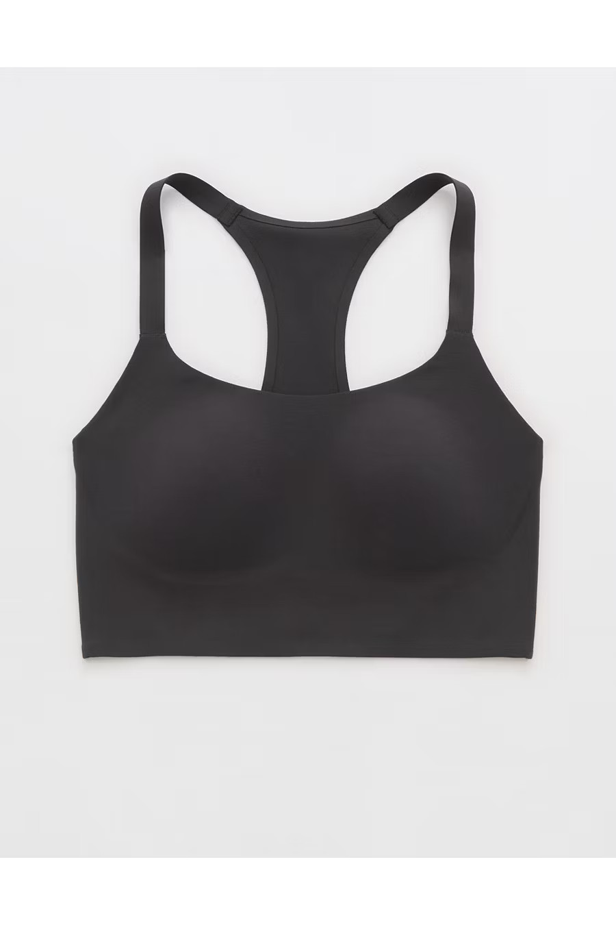 OFFLINE By Aerie Real Me Hold Up! Racerback Sports Bra Women's Smoked Gray XXS | Aerie