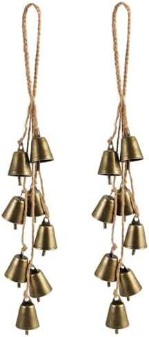 2 Pack Witch Bells for Door Knob Protection Outdoor Bells Hanging Bells for Door knob Witches Bel... | Amazon (US)